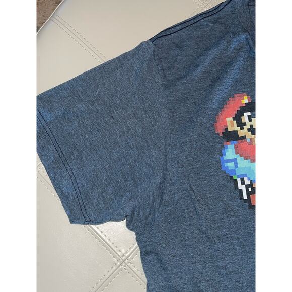 Super Mario World Blue Graphic Short Sleeve T-Shirt Large - Picture 6 of 6